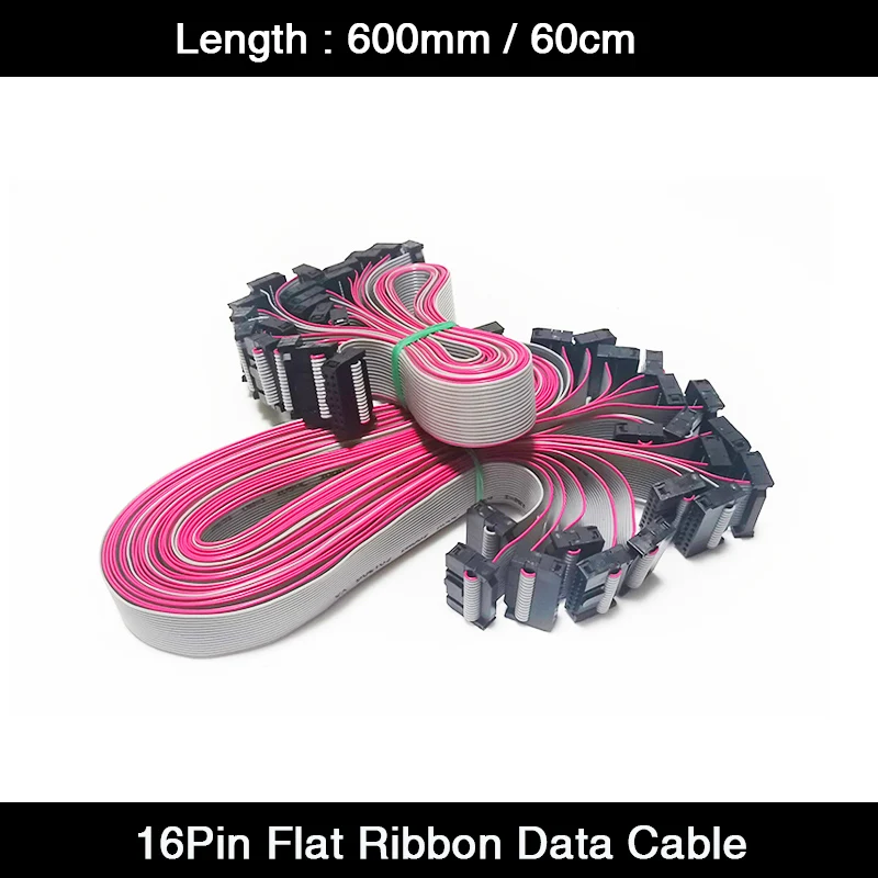 

10 шт./лот 600 мм/60 см 16-контактный светодиодный дисплей из чистой меди плоская лента модуль светодиодной панели приемник кабель сигнальный кабель