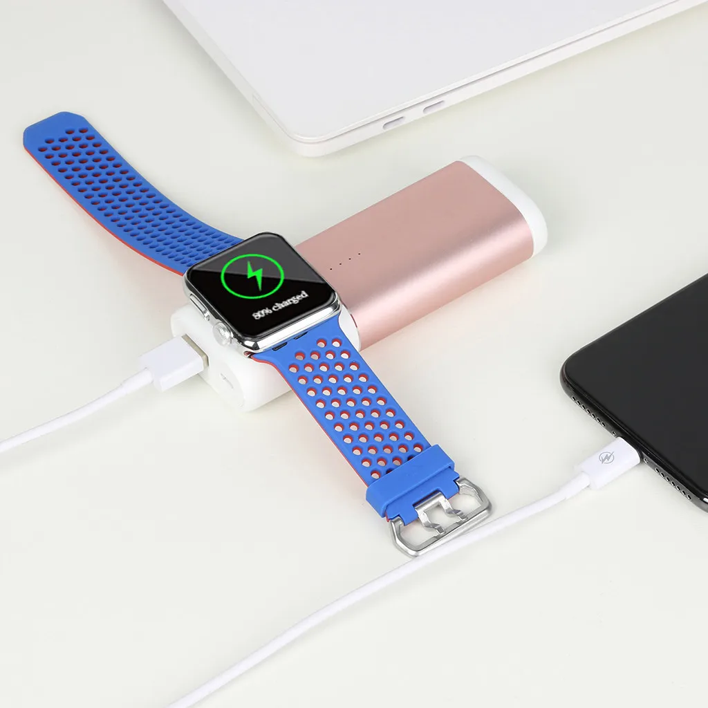 Для Apple Watch 38 42 мм портативный карманный Qi беспроводной зарядный кабель Новый