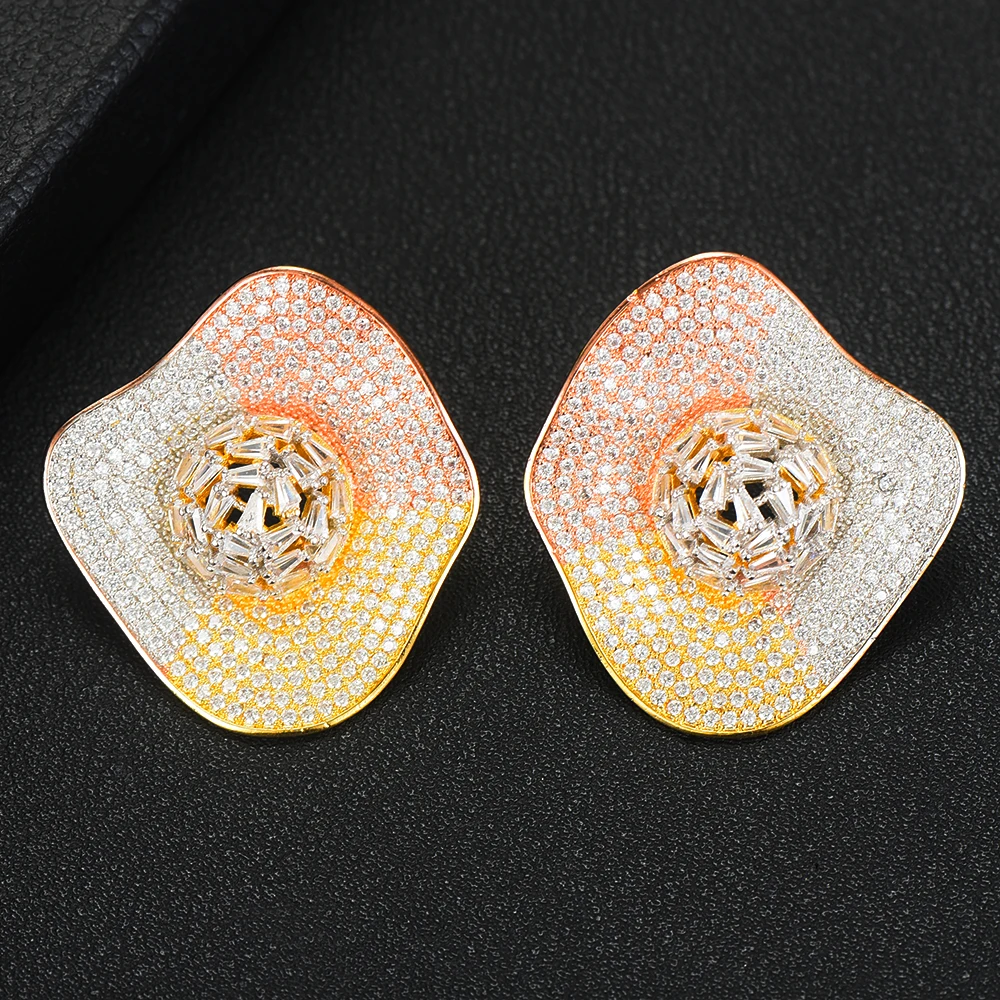 

SISCATHY Noble Dubai Women Wedding Drop Pendant Earrings Necklace Jewelry Set Fine Super CZ New Design Fashion Accessories