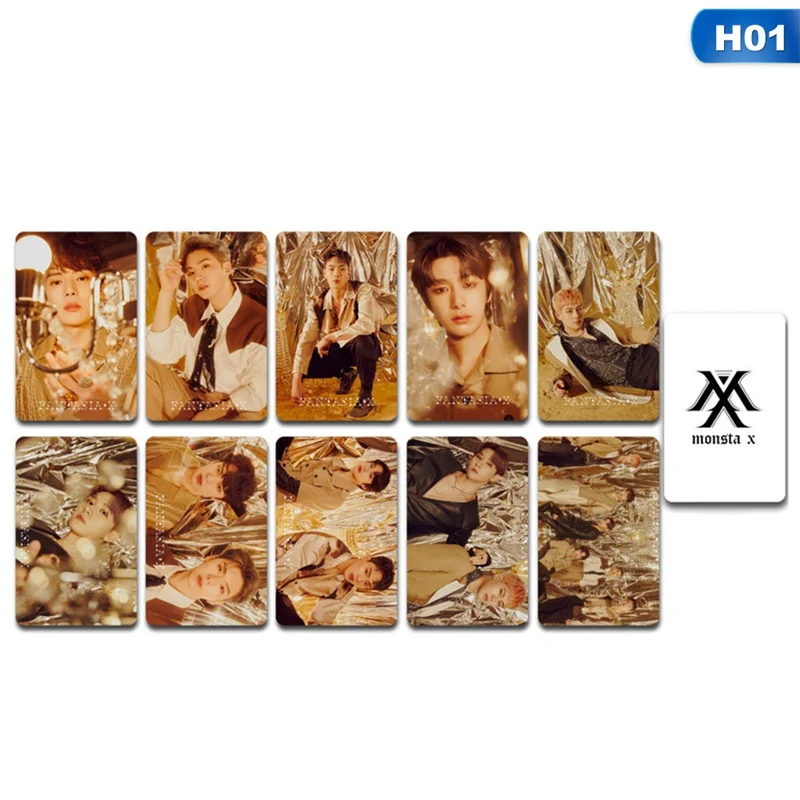 

10Pcs/set Monsta X Lomo Cards Self Made Paper Photo Cards For Fans Collection Gift