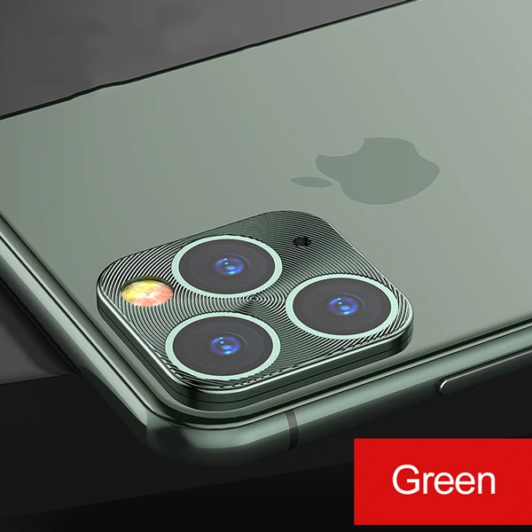 Green 1 Защитная пленка для объектива камеры для iPhone 11 Pro XS Max XR X чехол металлический защитный чехол для объектива телефона для iPhone X XR XS 11 Pro Чехол - Цвет: Green 1