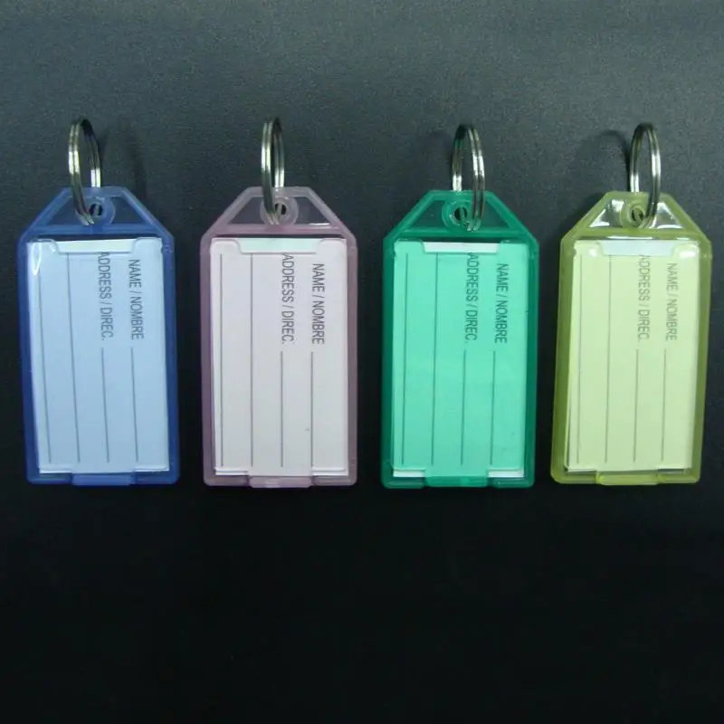 

1PC/5PCS Candy Color Colours Plastic Renovate Marking number Classification Baggage Tag Office Hotel Key Chain Beautiful Seaside
