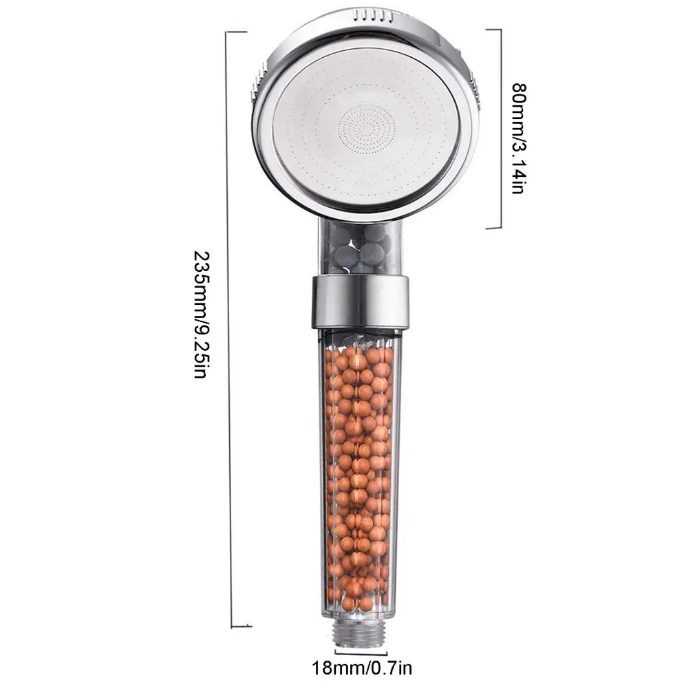 

Shower Head With Hose Shower Arm Pressurized And Washable Single Function Hand-held Filter Shower Head