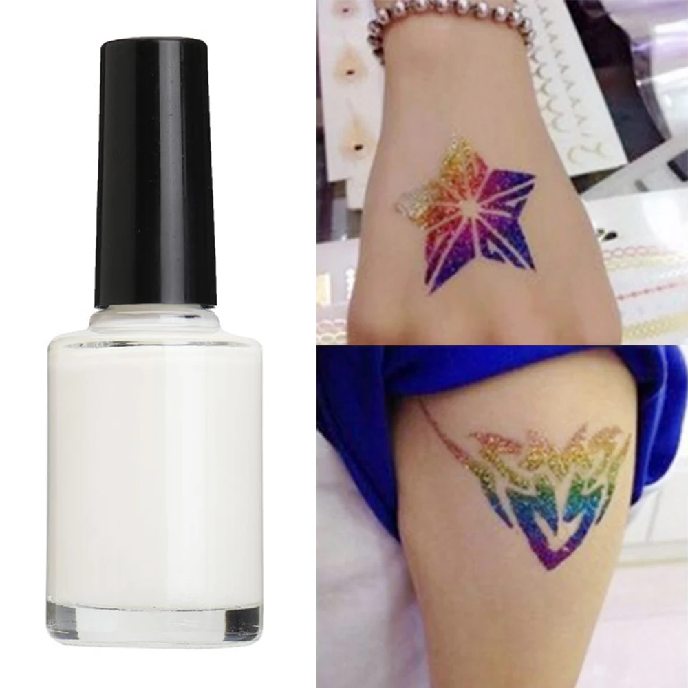 1 шт прозрачный одноразовый блестящий порошок тату белый гель флэш клей