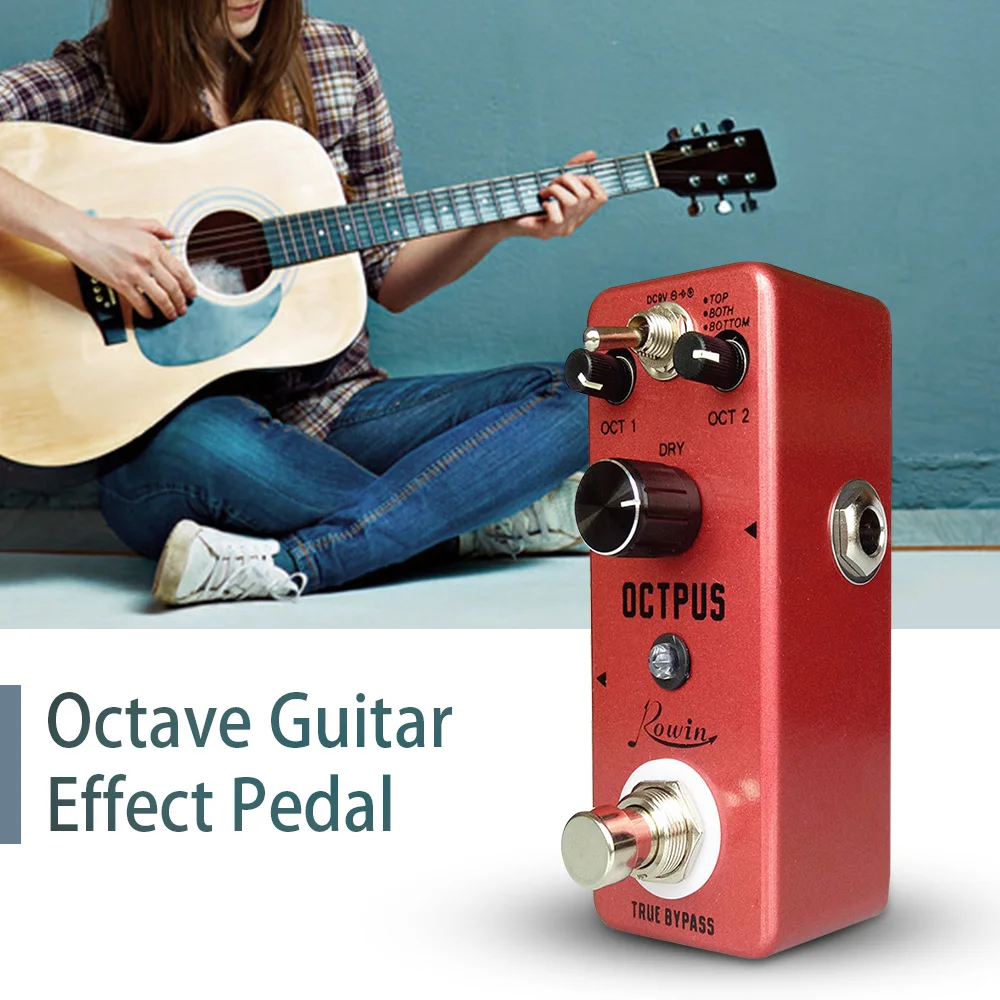rowin lef 3806 reine octpus gitarre pedal elektrische gitarren digitale oktave pedale 11 verschiedene oktaven modi gitarre effekt pedal free global sh