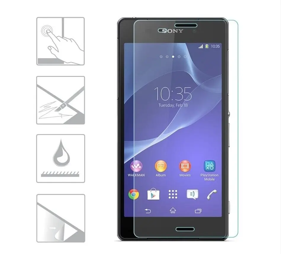 9H Премиум Закаленное стекло для SONY Xperia Z3 Z4 Z5 защита экрана D6603 D6643 D6653 Защита от