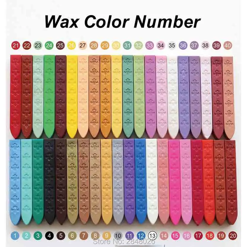 40 цветов восковые палочки для герметизации конвертов цветные бусины | Дом и сад