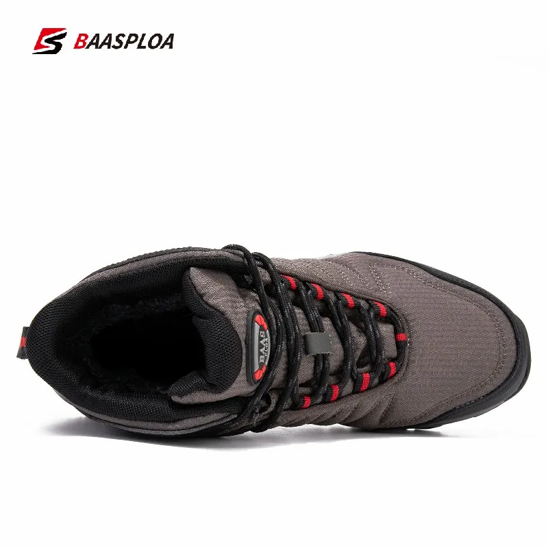 Baasploa 2022 New Men Winter Walking Shoes Non-slip Wear-resistant Casual Shoes Outdoor Fashion Waterproof Wrinkle-free Sneakers