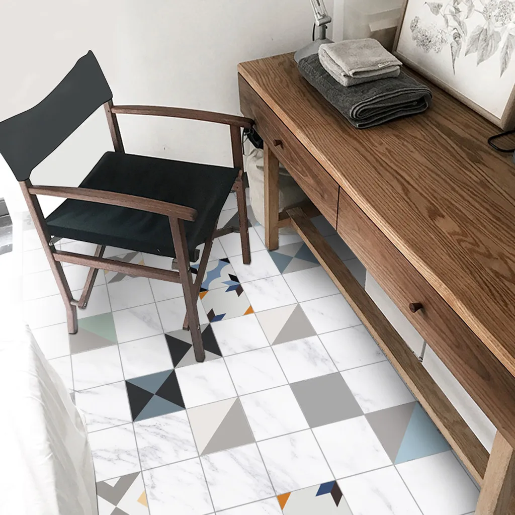 

Waterproof Vintage Wall Stickers Three-dimensional Tile Stickers Bohemian Tiles Living Room Bedroom Bedside Floor Wallpapers