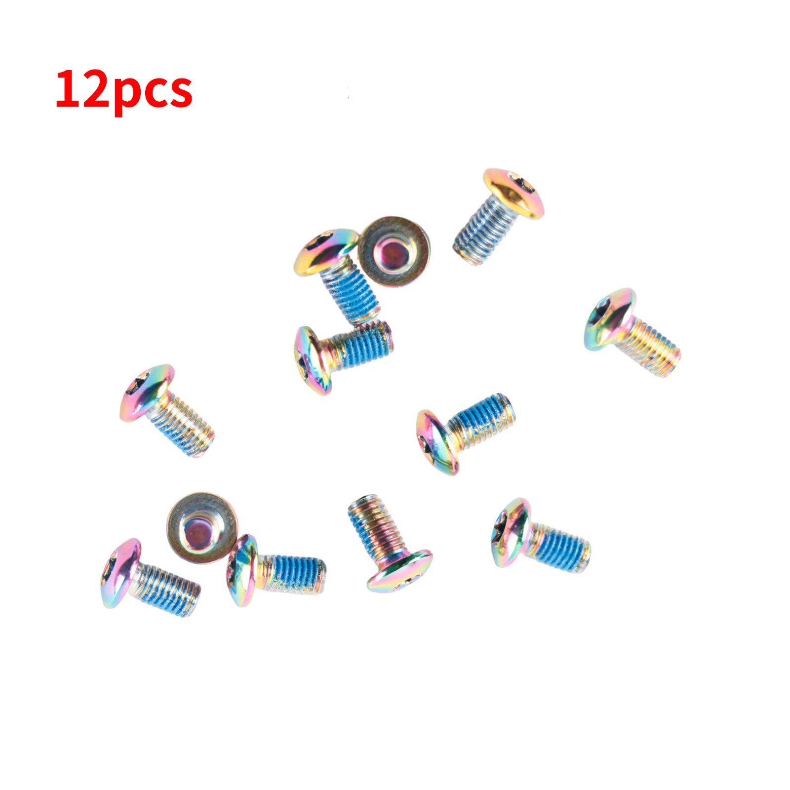 

12Pcs Bicycle Brake Disc Screws Steel Bolt Rotor Cycling For Mountain Bike Colorful Rotor Bolts Bicycle Fixing Accessories