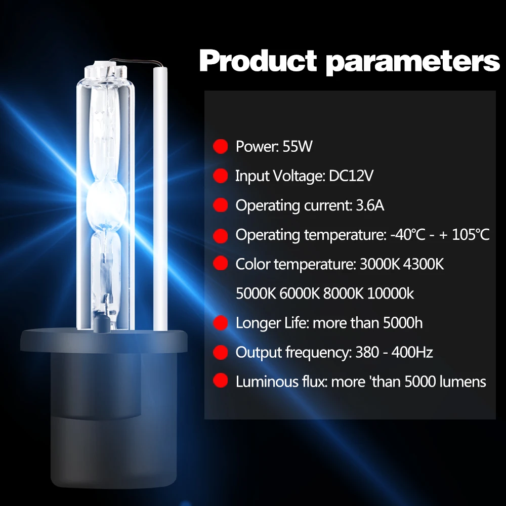 Комплект для преобразования ксеноновых фар 2 шт. 55 Вт тонкие балласты 12 В H1 H4 H7 H3 H11