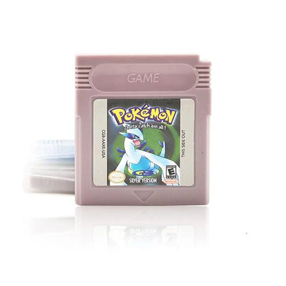 Cartucho para videojuegos de 16 bits, juego de Pokemon de consola, serie Azul, PLATA VERDE, amarillo, rojo y dorado-4