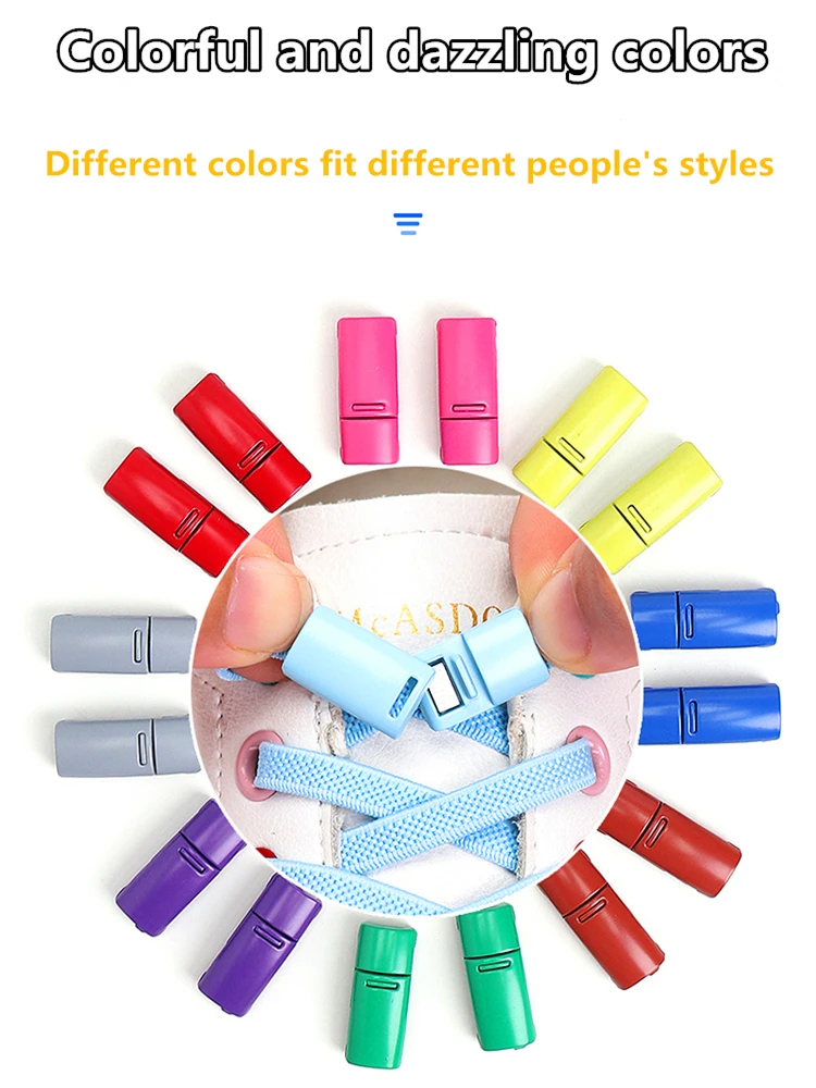 Magnetic Lock Laces without ties Sneakers for Shoelaces Elastic No Tie Shoe laces Kids Adult Quick Flat Shoe lace Rubber Bands