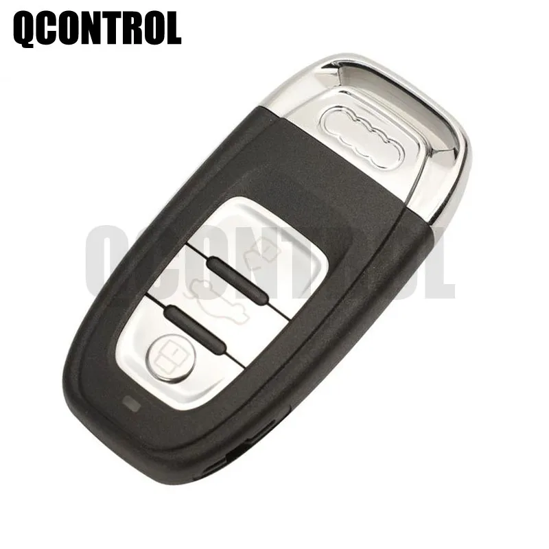 QCONTROL For Audi A4l A3 A4 A5 A6 A8 Quattro Q5 Q7 A6 A8 Remote Key Shell Case HU66 Fob Replacement Car Smart Key Shell 3 Button