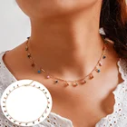 Золотое ожерелье чокер для женщин очаровательные Красочные камни цепи Чокеры ручной работы ювелирные изделия для вечеринки оптовая продажа ожерелья ювелирные изделия в подарок