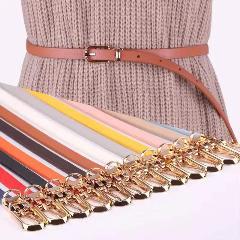 

Multi-color Decorative Dress With Sweater Belt Ladies All-match Pin Buckle PU Belt Korean Version Trousers Belt Women Clothes