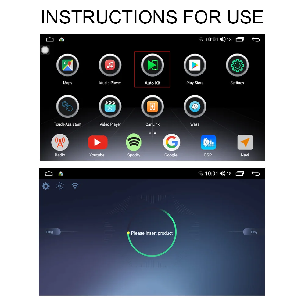 USB адаптер DATONG CarPlay/Автомобильный мультимедийный проигрыватель Android для