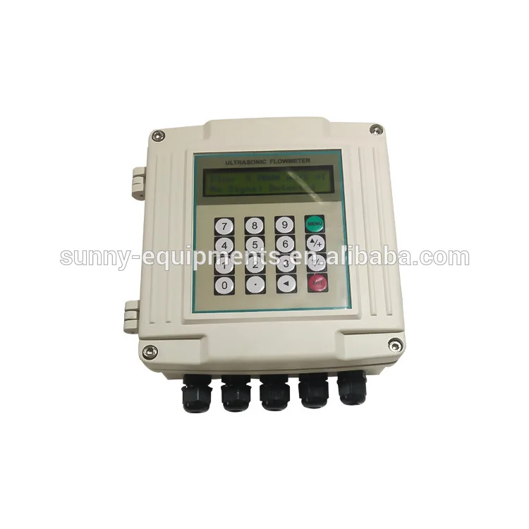 

fixed installation wall mount ultrasonic flowmeter meter clamp on transducer