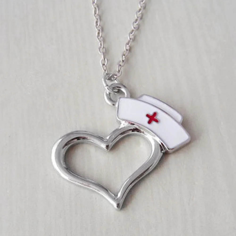 Новый серебряный цвет красная эмалированная шапка медсестры крест верующего