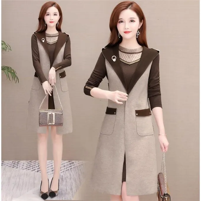 

Womens Tops And Blouses Hooded Vest Womens Clothes Ensemble Femme Deux Pieces Year-old Female Costume Matching Sets