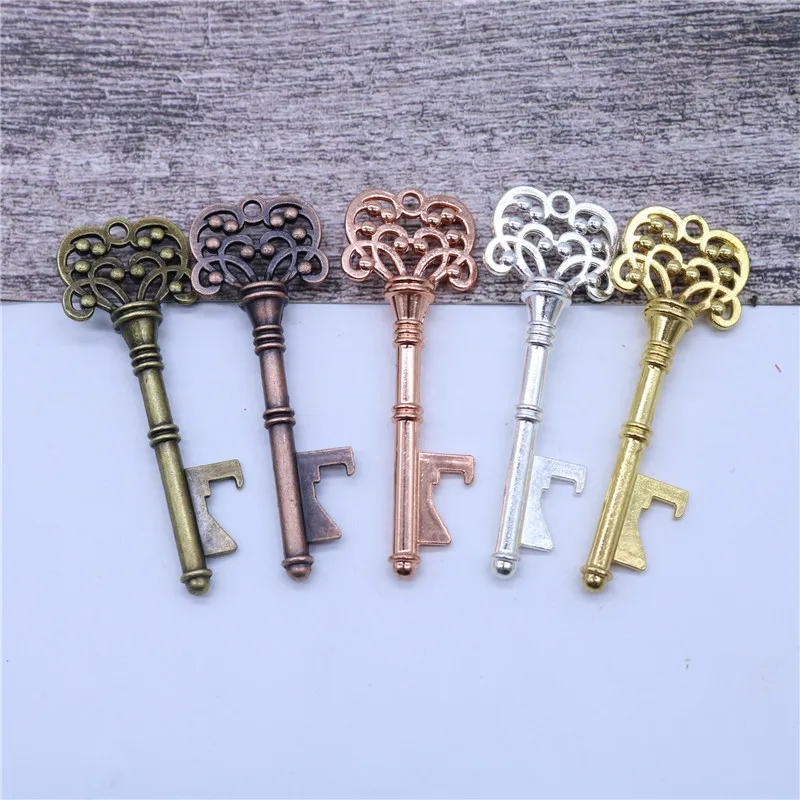Mixed 5pc each color 5 шт. портативный ключ открывалка для бутылок розовое золото серебро Ретро металлический брелок подвесное кольцо открывалка для пива домашний барный инструмент Уникальный креативный подарок - Цвет: Mixed 5pc each color