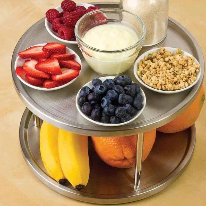 Стойка для специй из нержавеющей стали Органайзер лоток 360 градусов поворотный