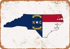 Дизайн флага штата Северная Каролина, жестяной знак, художественное настенное украшение, винтажный алюминиевый Ретро металлический знак