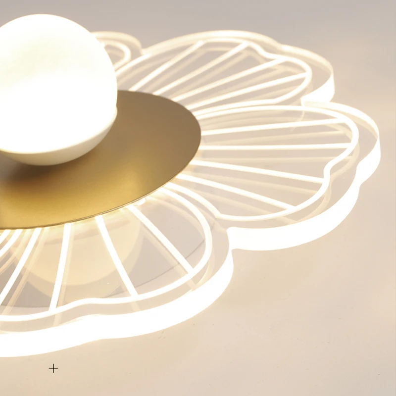

Modern LED Ceiling Lamp Golden Petal Acrylic Hanging Lamp Corridor Living Room Bedroom Ceiling Lamp Aisle Lamp Staircase Lamp