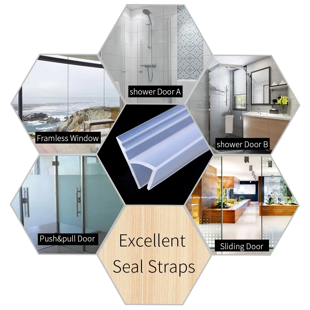 10m h shape glass door sealing strips silicone rubber window seal to stop shower leaks flexible weatherproof seal for bathroom free global shipping