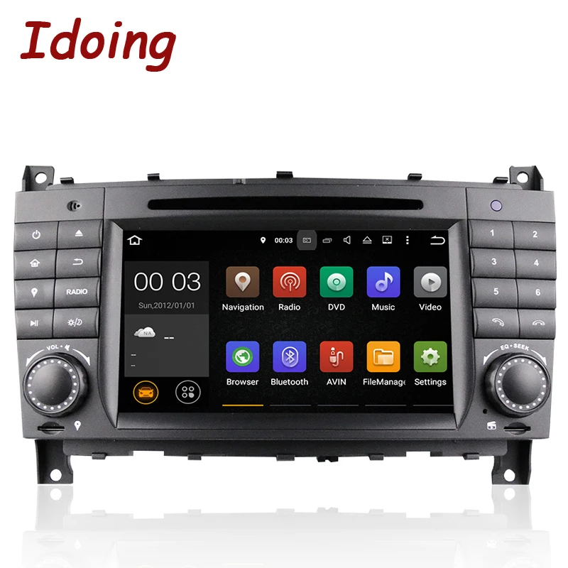 Idoing 2Din Android7.1 для Mercedes Benz W209/203 автомобильный Радио DVD мультимедийный плеер GPS