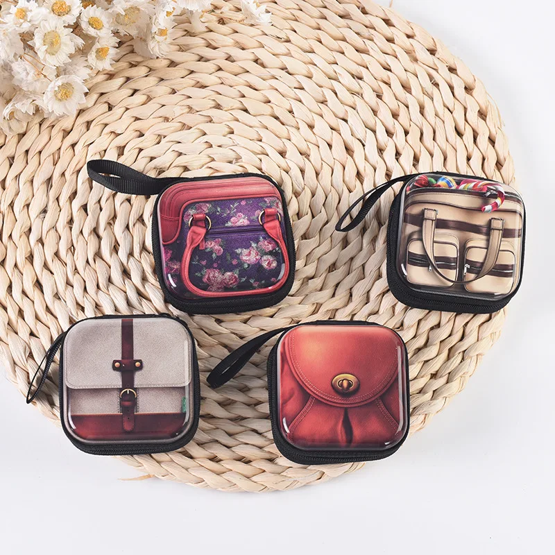 

Square Cartoon Mini Bag Storage Zero Wallet Tinplate Fashion Coin Purse Porte Monnaie Femme Pochette Cute Wallet Little Bag