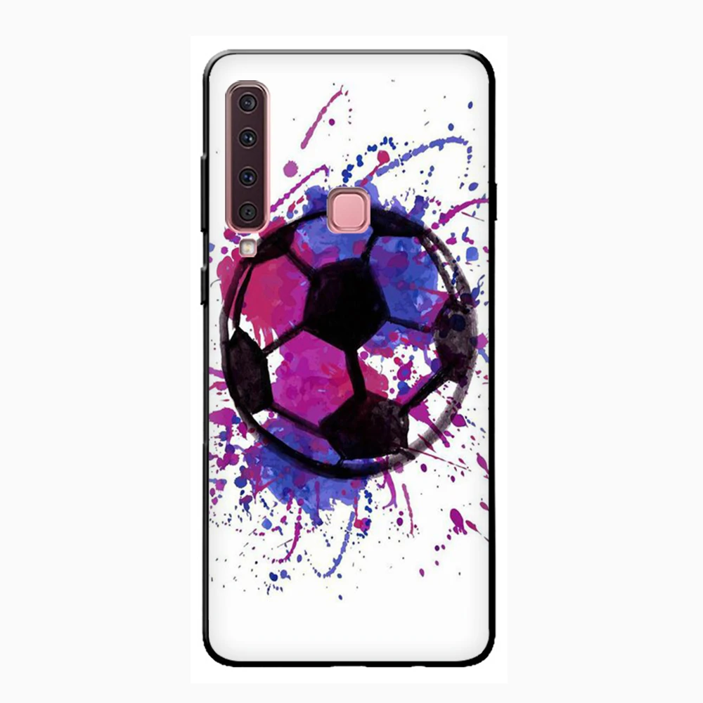 Мягкий силиконовый чехол для телефона с футбольным мячом Samsung A3 A5 A6 Plus A7 A8 A9 A10s 20s 30s