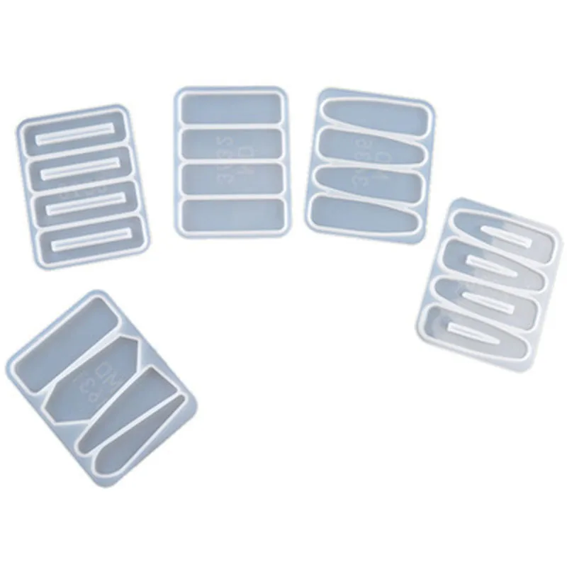 

Crystal Hairpin Silicone Molds Metal Geometric Hair Clips Resin Epoxy Mold Real Handmade DIY Hair Accessories Jewelry Making