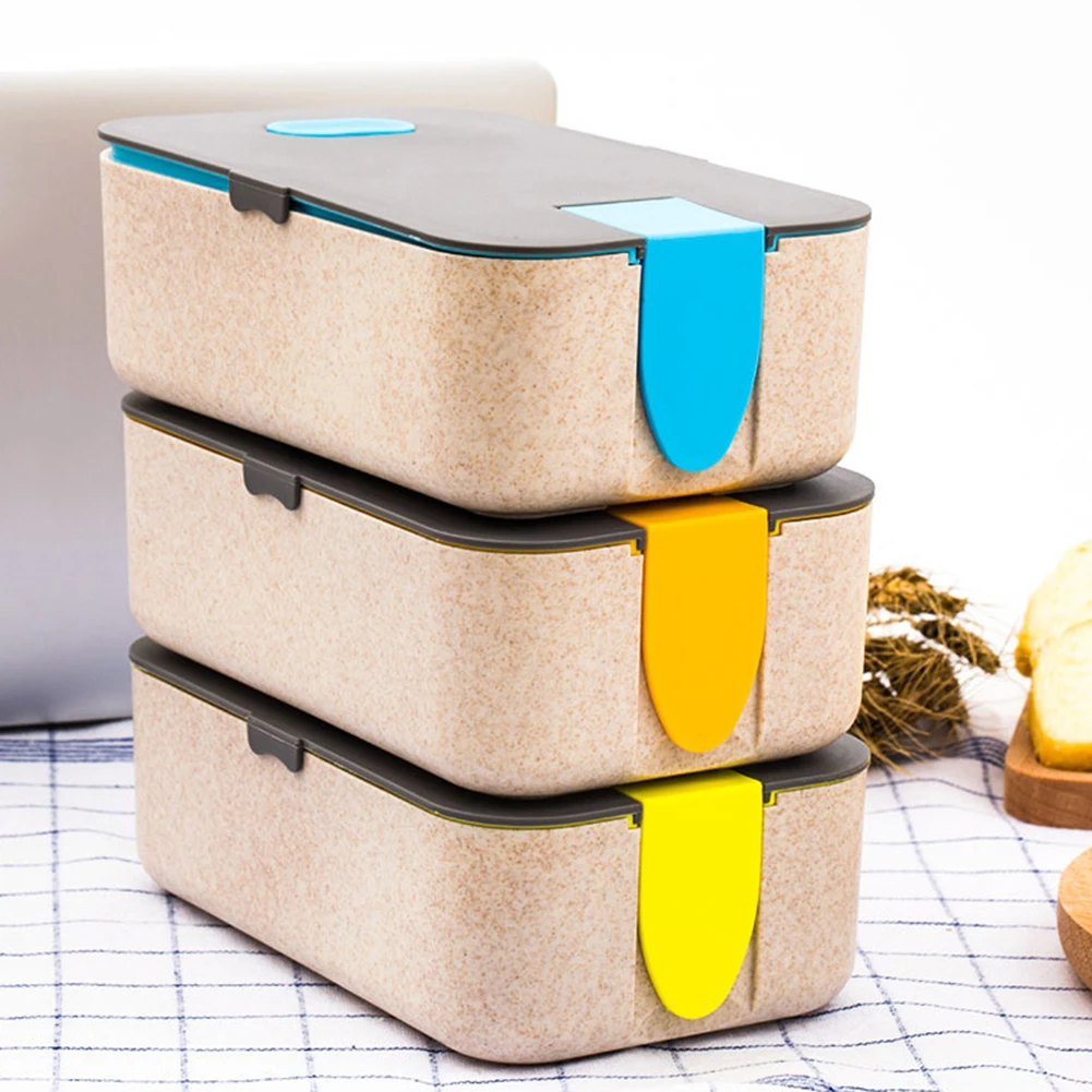 Экологичная коробка для бэнто в японском стиле со съемной подставкой на застежке