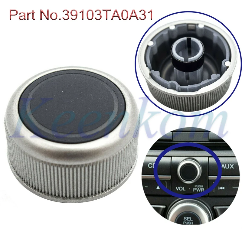 

New Volume Knob 39103-TA0A31 39103TA0A31 Fit for Honda Accord 2008-2013 Crosstour 2011 2012 2013 2014 2015 2016