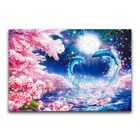 5d Diy Алмазная вышивка дельфины животные 3d Алмазная живопись вышивка крестиком Мозаика природный пейзаж рукоделие Стразы