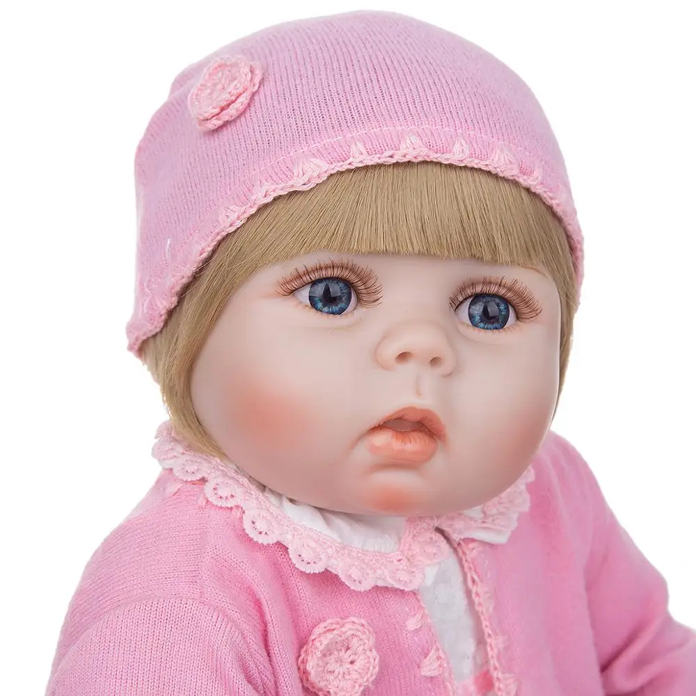 KEIUMI 23 золотых волос Reborn Menina Boneca силиконовые всего тела купаться Реалистичная