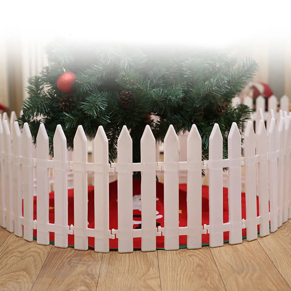 20pcs Home Fence Anti-UV Tree Christmas Pastoral White Decoration Plastic Ornaments