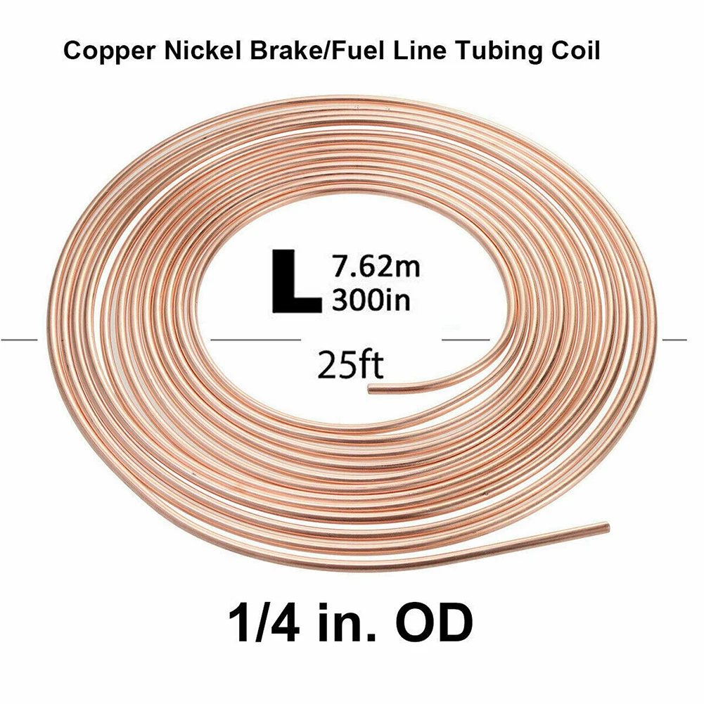 1/4 дюймов OD Трубы авто анти ржавчины кондиционер часть тормозной линии трубы 25