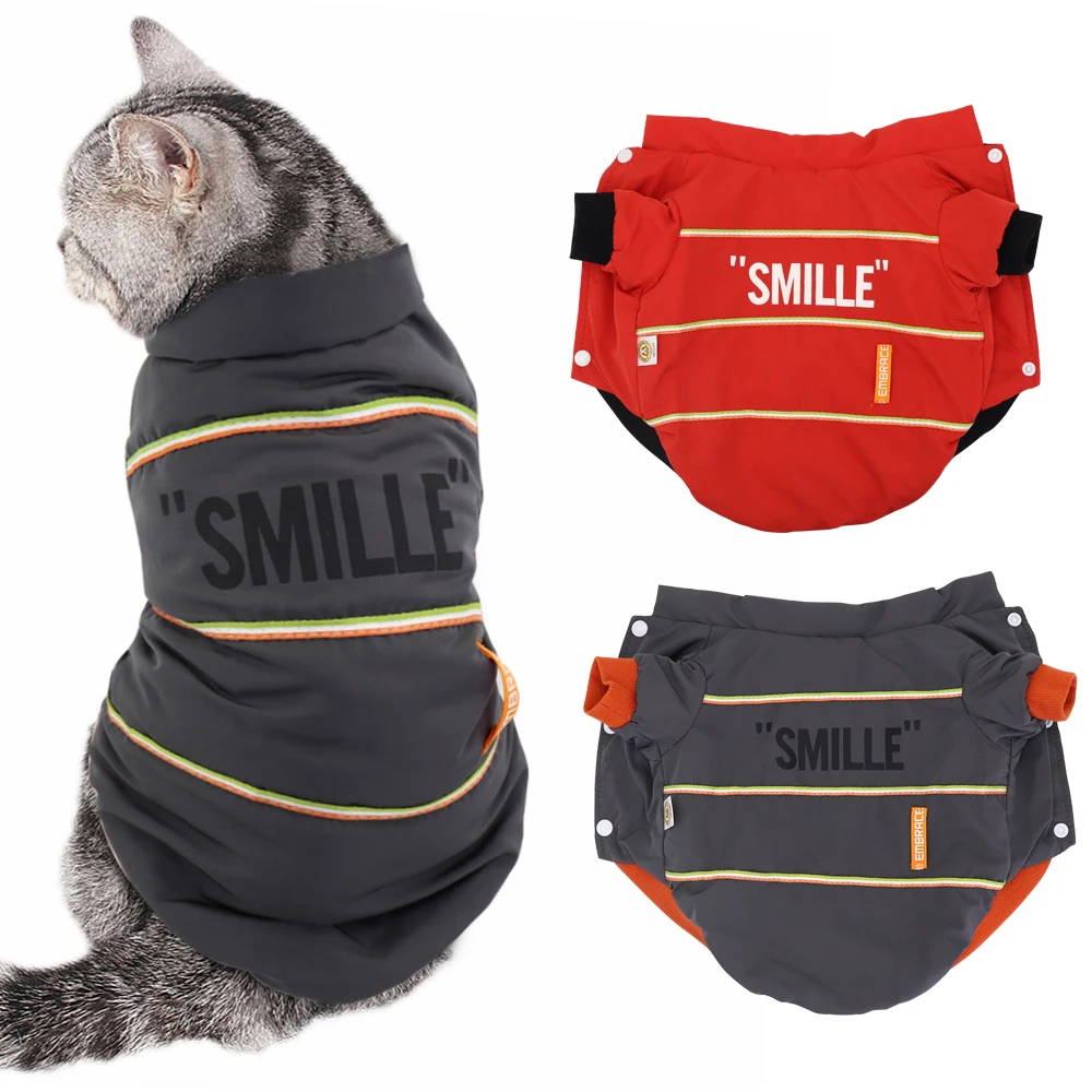 Одежда для кошек зимнее пальто котят зимняя одежда толстовки маленьких домашних