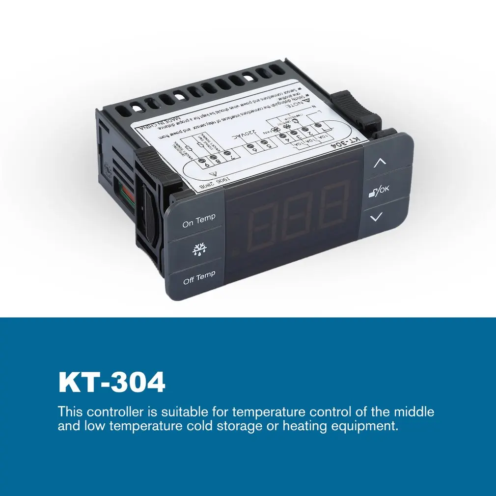 KT-304 Digital Temperature Controller Thermoregulator Thermostat Thermocouple Sensor with Refrigeration Defrost Fan Function |