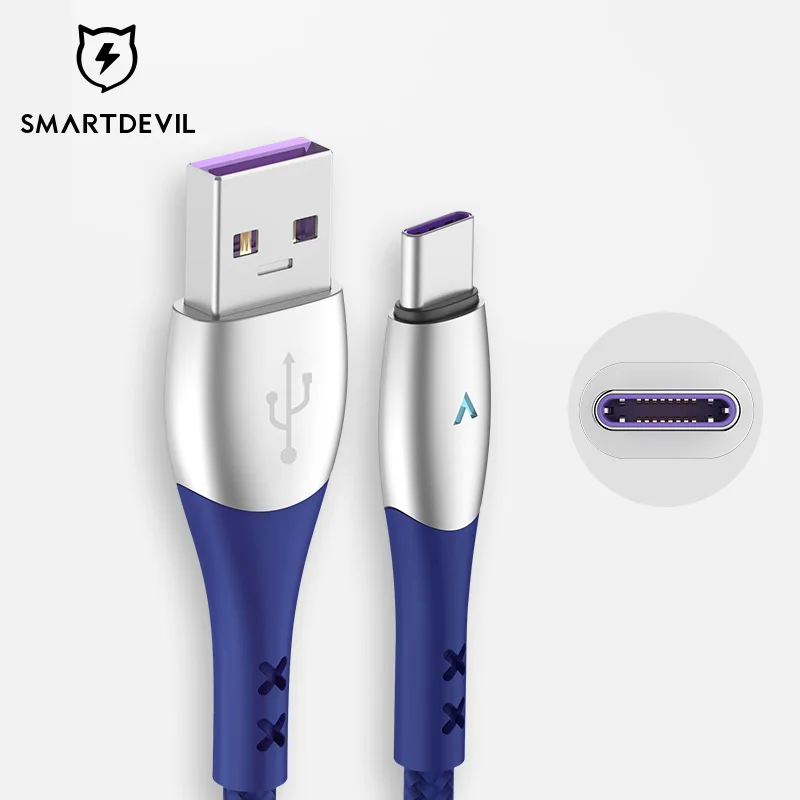 USB кабель SmartDevil типа C 5A для быстрой зарядки Huawei Lite Pro|Кабели мобильных телефонов| |