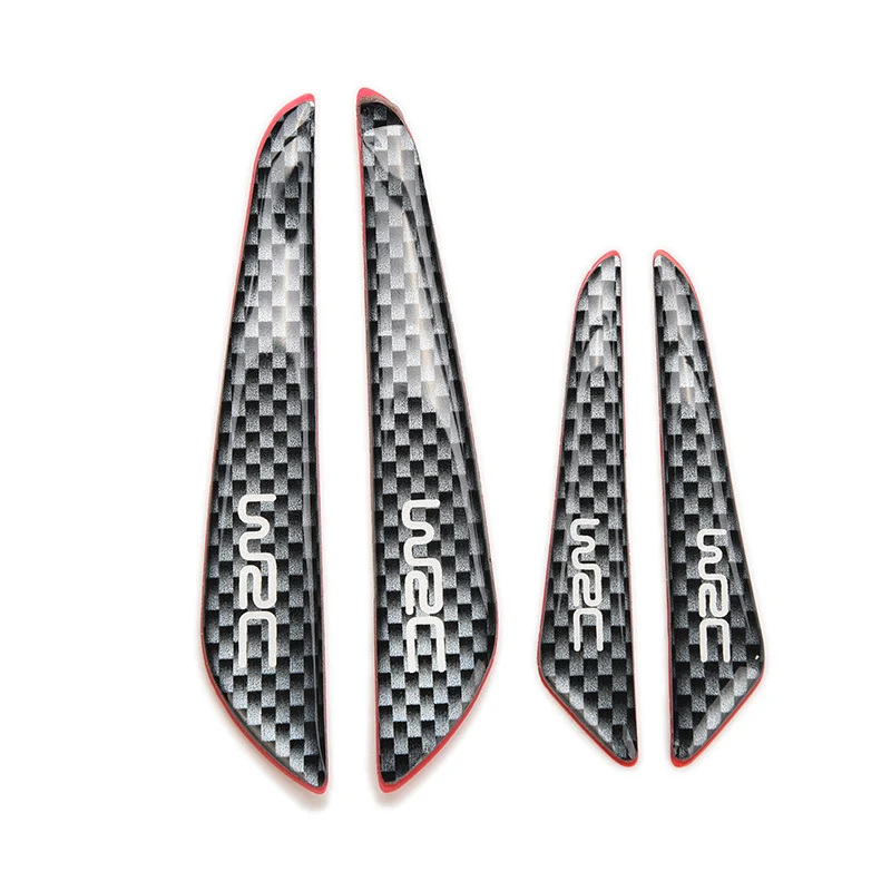 

4 шт., автомобильные наклейки из углеродного волокна