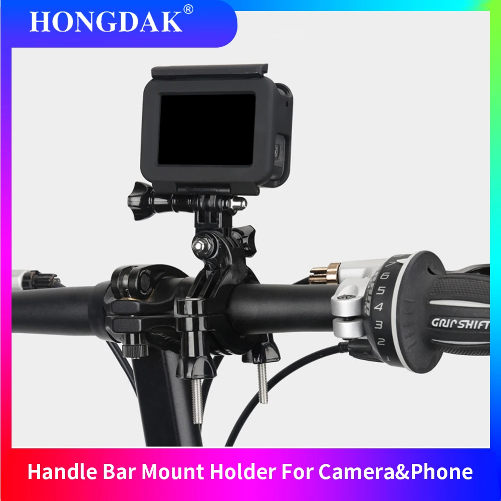 

HONGDAK велосипед мотоцикл ручка зажим Крепление держатель для GoPro 11 10 9 8 адаптер для телефона экшн-камеры Accerssory