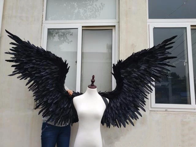 Удивительный Серый Дьявол перо Крылья для косплея фотографии игры дисплей игра