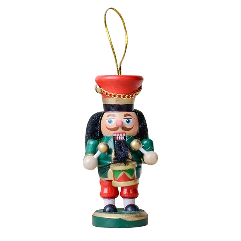 

6Pcs/Set Christmas Wooden Nutcracker Puppet Pendant Toys Children Kids Home Decoration Cute Mini Career Doll Pendants Gifts
