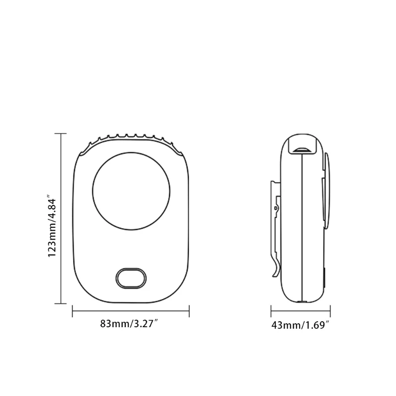 

Rechargeable USB Neck Fan Portable Handsfree Fan Suspended 3 Speeds Adjustable Neck Fan Silent Power Display Fan