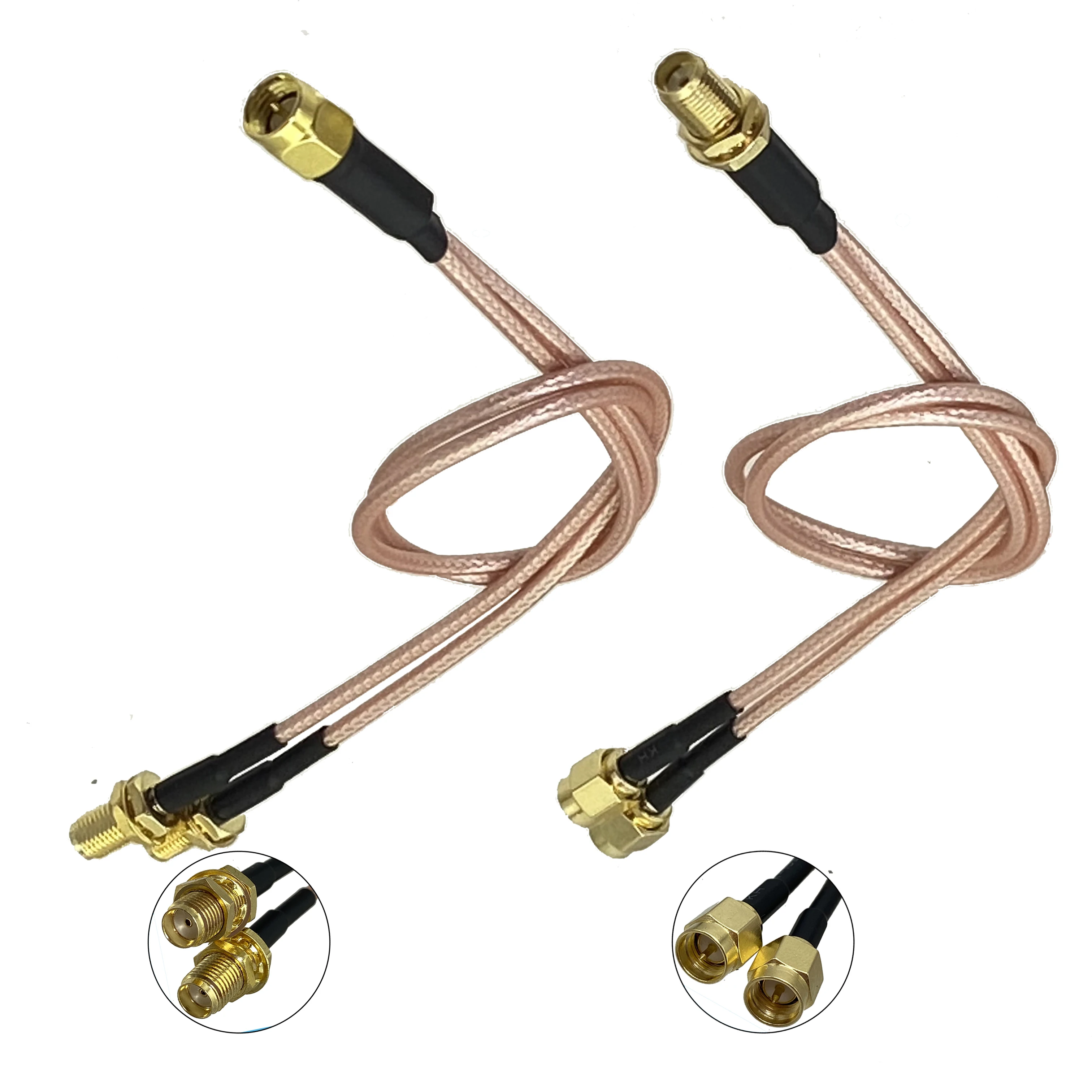 

RG316 SMA-двойной SMA штекер и гнездо разъема перегородки соединитель обжима RF Коаксиальная зерна для антенны 4 дюйма ~ 6 футов