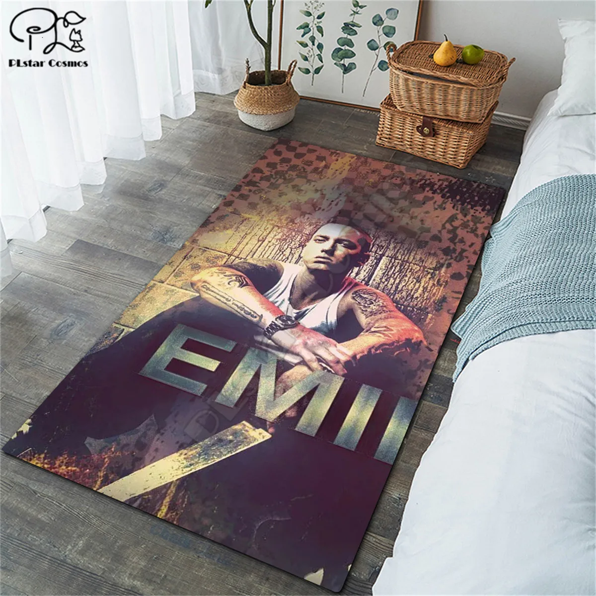 

Eminem character patterns Square Anti-Skid Area Floor Mat 3D Rug Non-slip Mat Dining Room Living Room Soft Bedroom Carpet style