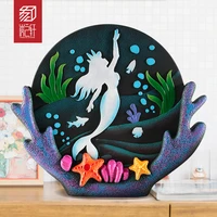creative gifts desktop decorations lovely personality girl room decoration mermaid bedroom furnishings carbon carving